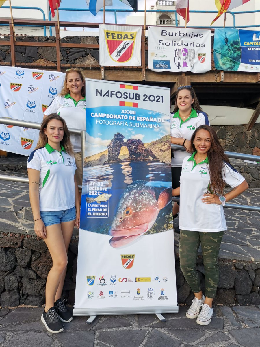 FSubacuaticas's tweet photo. #MujerYDeporte ¡¡¡Suerte a nuestras #Deportistas!!! #CampeonatoDeEspaña 🇪🇸 de #FotografíaSubmarina 📸 🐠 🐡 🐟 #LaRestinga #ElHierro 💪💪💪 #ActividadesSubacuáticas #Fotosub #NAFOSUB #FAAS #FEDAS #CMAS #AndalucíaRegiónEuropeaDelDeporte @DeporteAND #DeporteFemenino https://t.co/dRRAo6GAuy
