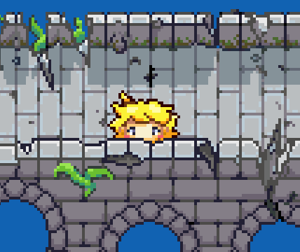 WanderSquadDev's tweet photo. It's always fun when you see your concepts, drawings, and art come to life in an actual video game! It's En on a bridge! <3 #IndieGameDev #indiedev #indieartist #pixelart #gamedev #art #pixelartist https://t.co/M3tNCnQRi8