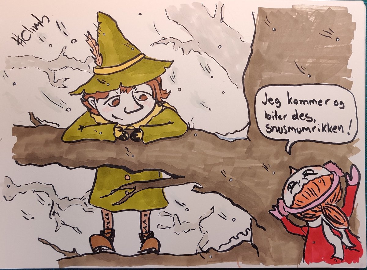 GamaliBennie's tweet photo. Some #moomin #fanart. #LittleMy and #Snuffkin are my favourite characters. But I have to say I love the design of the warlock.. or wizard. Or whatever they call him in English. Maybe he will have to be w Halloween doodle. #doodle https://t.co/otd1msybuO