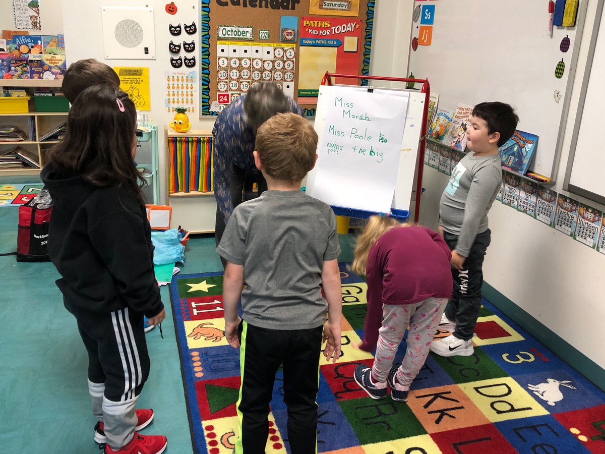 Mdpoole95's tweet photo. A couple of visitors this week in our ELA and Math class, learning some fun new songs, dances and math games. @LorinaSpurrell @windora70 @WillGillettAcad https://t.co/C1UNvyexlo