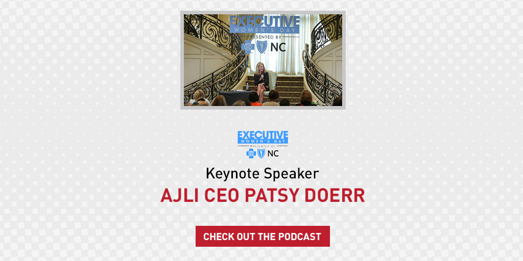 JuniorLeague's tweet photo. AJLI's CEO, Patsy Doerr, delivered the keynote speech at Executive Women’s Day presented by Blue Cross and Blue Shield of NC at the SAS Championship, sharing her three-pronged approach to Diversity, Equity, Inclusion, &amp; Belonging. Check out the podcast: https://t.co/8BVfJkC9Nw https://t.co/arDq5Gfo5Z