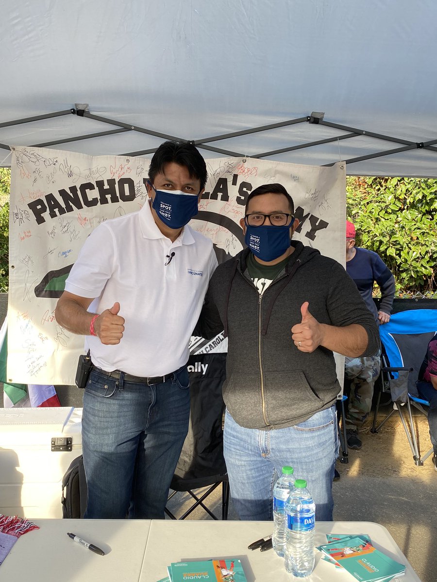 rickyhurtadonc's tweet photo. A family affair in Charlotte today: watching the Mexico vs. Ecuador soccer game and getting my #booster shot!

Just like in any sport, winning the fight against Covid-19 is a team effort. It’ll take all of us to turn the tide. Take your shot! Vaccines save lives. @ncdhhs https://t.co/2yphce24RK