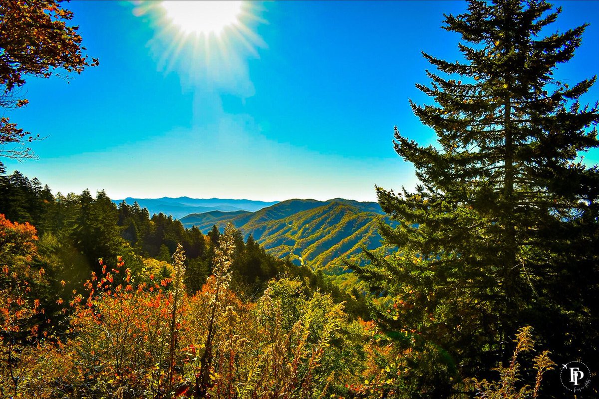 KelleFraser's tweet photo. Oh how I miss the Smoky Mountains! This shot was taken from Newfound Gap in the Smokies. It was a gorgeous day, as you can see, and the leaf colors were just starting to pop! https://t.co/rJ3XzeDsIn