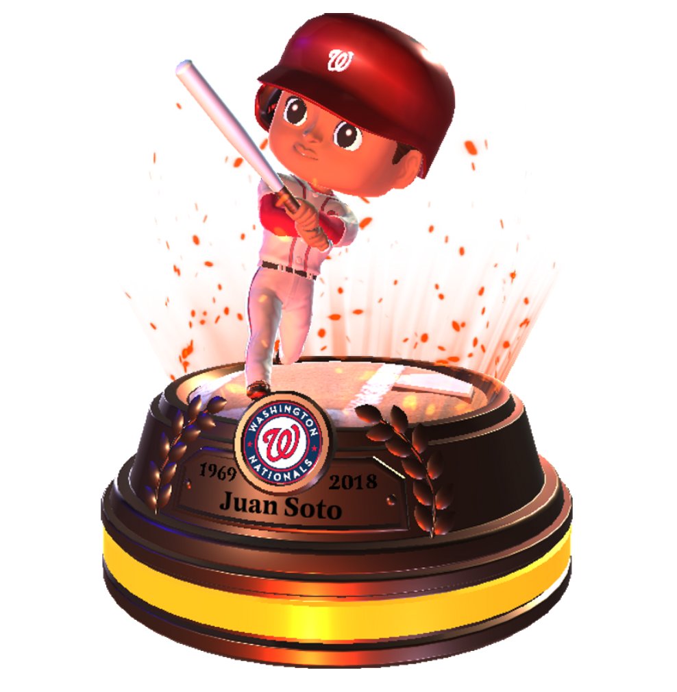 PlMoe1's tweet image. #MLBChampions of the day. SN#60963, @JuanSoto25_ , rookie 2018, ranked 1/21 bronze base and 4/203 overall. These figs being generative created all unique and different rarities. Sold now for 9000$. First ever licensed #NFTs. While made in 2018, no one has matched this project yet