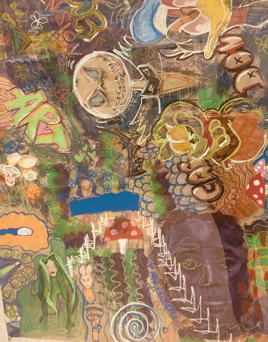 220Arts's tweet photo. The arts help students to reach into their poetic capacities to say what cannot always be expressed in words (E. Eisner). So appreciative of how our BHS students use their skills to make sense of the world. Stop to appreciate what they are saying through art! #seethestudent220 https://t.co/NuD5V7BW1J