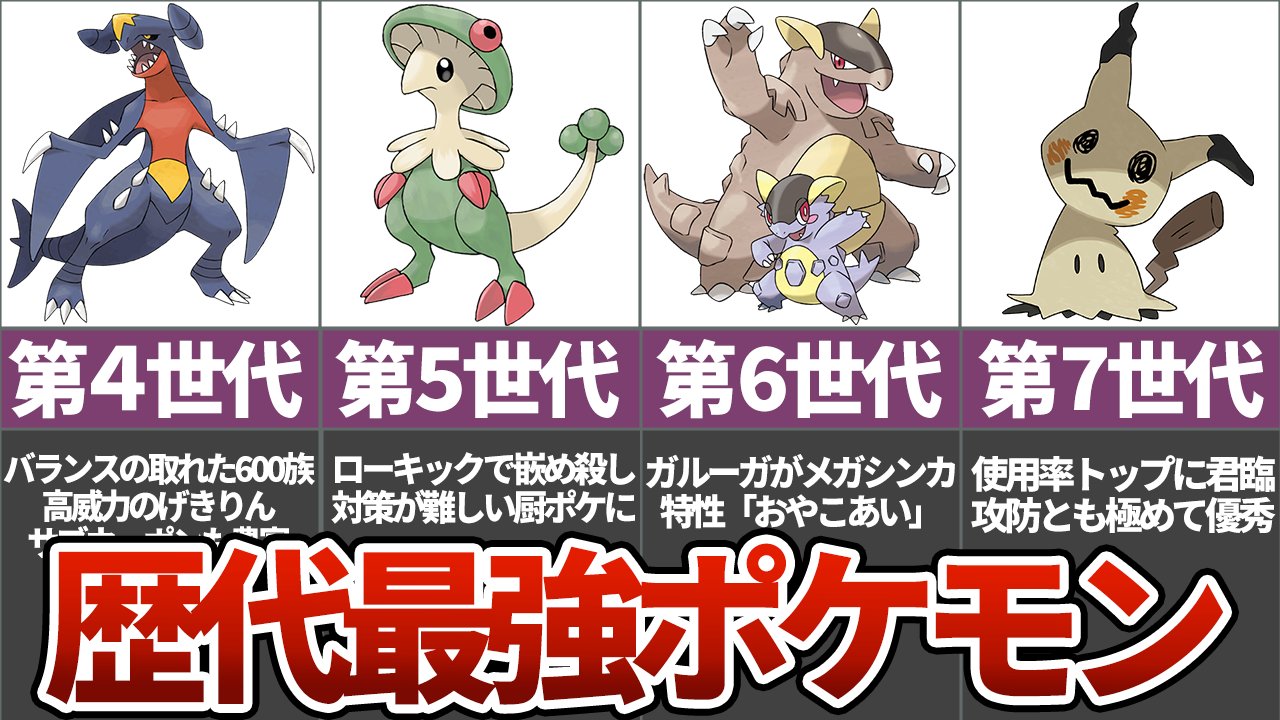 تويتر ポケモンアカデミア ゆっくり解説 على تويتر 動画うpしました 各世代の最強ぶっ壊れポケモン全まとめ 歴代ポケモン 動画 T Co Jjhysrchqp T Co Pqewtbe07z