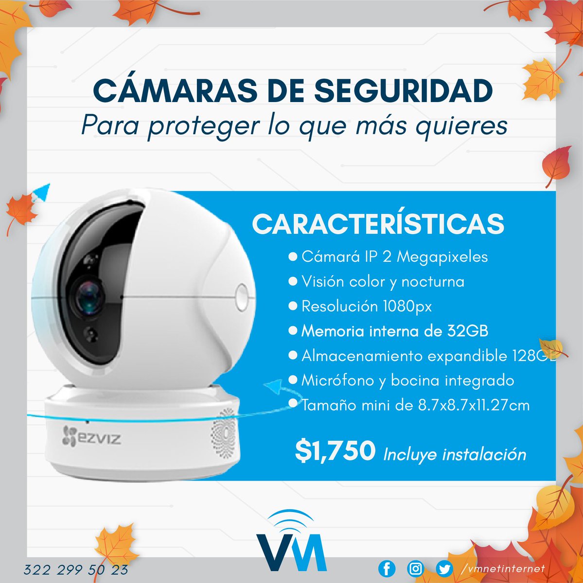 vmnetinternet's tweet photo. Proteje lo que más amas con cámaras de seguridad especial para interiores y con visibilidad nocturna📹👁️

✅ Fácil Instalación
✅ Gestión desde el celular
✅ Opción para guardar en la nube

Solicita la tuya al 📱322 244 1988

#gadget #tecnologia #proteccion #vmnet #puertovallarta https://t.co/FPO4Xv9K4m