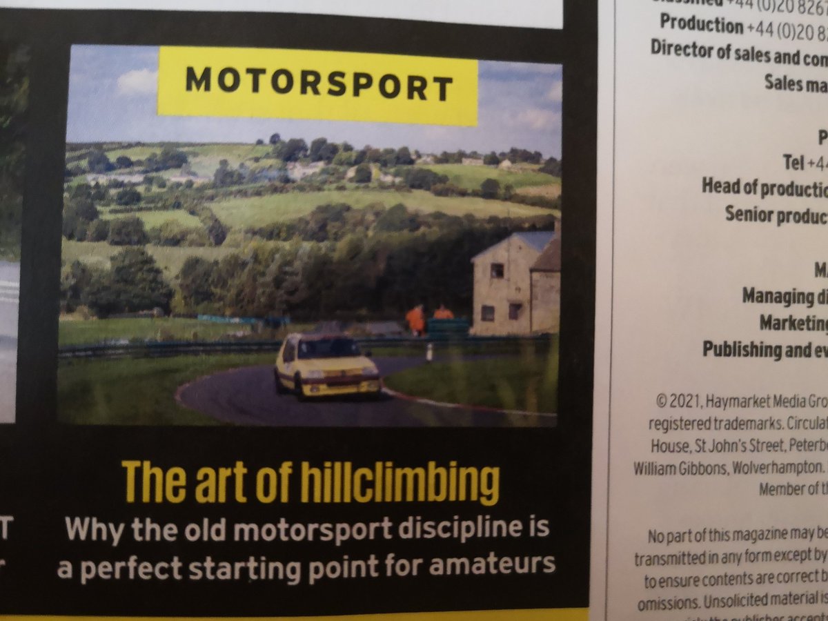 Good to see that <a href="/autocar/">Autocar</a> are covering hillclimbing in their motorsport section next week, even better to see they are previewing it with a picture from <a href="/Harewoodhill/">Harewood Hillclimb</a>  but why didn't they use one of my Fiat Coupe !