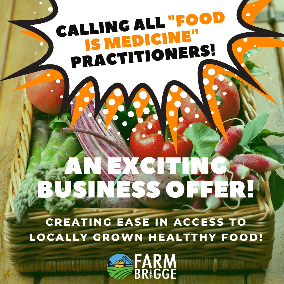 FarmBrigge's tweet photo. Are you a functional medicine or integrated health practitioner who strongly advocates for food as medicine?

What if you could educate about 'food is medicine', and provide a convenient way for your clients to access those foods right from your home or business? https://t.co/Ofw7JEmbbx
