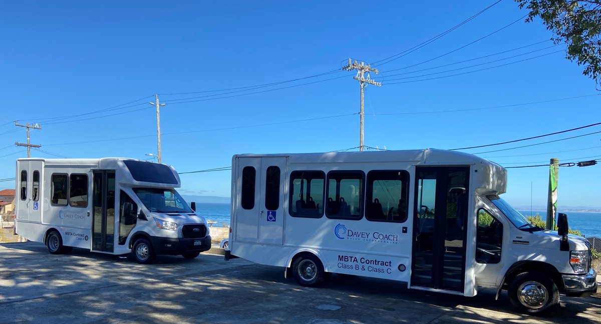 Beachside at CalACT Autumn Conference in Monterey, CA.  Showcasing our unique buses to California public transportation buyers!