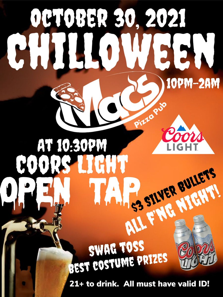 Come on out to the Halloween Party at Macs in Cold Spring THIS SATURDAY!