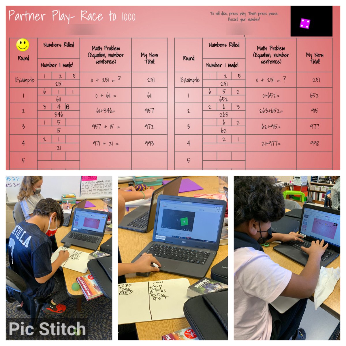 Supporting Ts and Ss with incorporating digital partnered math games via Google Slides in Math Workshop. ✨💻 It was a hit in @bbes_room215, for sure! #FCPSsbts #FCPSonward