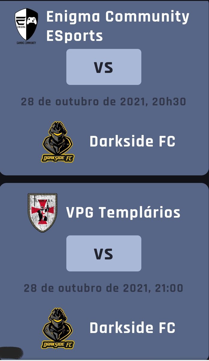 DarksideFCPro's tweet photo. Quinta feira, nova Jornada @OfficialVPG https://t.co/YnDzj8hR3k