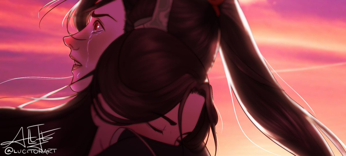 LucitorArt's tweet photo. And hey, you, don't you think it's kinda cute that I died right inside your arms tonight? 💀 
#svsss #scumbagsystem #bingqiu #LuoBinghe #ShenQingqiu https://t.co/Hw9qNmwrbv