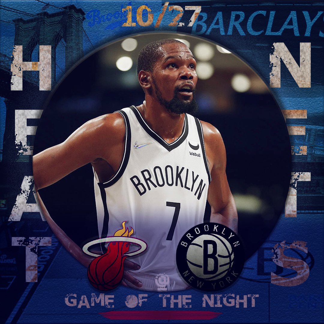 IRR_IGN's tweet photo. https://t.co/izbWxuRCNq Game of the Night! Heat @ Nets - A potential future playoff matchup as the Heat look to test their defense against Kevin Durant and the Nets! #Heat #Nets #JimmyButler #KevinDurant #HEATCulture #NetsWorld #NBA #NBA75 #NBATwitter #IrrelevantIgnorance https://t.co/LHp9OkFPxm