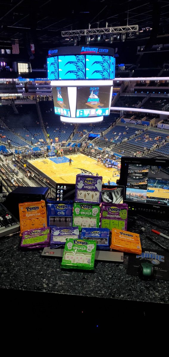 You know the last home game before a Peeps Holiday means a Peeps Party in the Sound Booth! Happy Halloween everyone! <a href="/peepsbrand/">peepsbrand</a> <a href="/peepsandcompany/">PEEPS & COMPANY®</a>