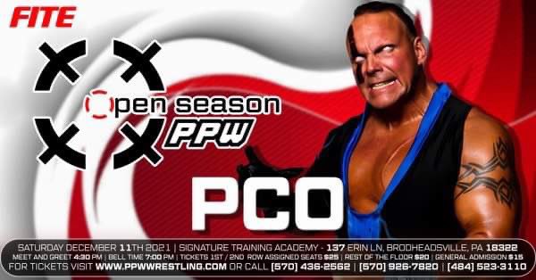 PPWProWrestling's tweet photo. 🚨BREAKING NEWS🚨
Former ROH World Champion PCO will be coming to PPW on Saturday, December 11th at Open Season‼️
Tickets are not available yet, but will be available at our next event on November 13th. Tickets for that event, are available at https://t.co/v9v2vLEkbW 👈 https://t.co/FUEFMM5K4W