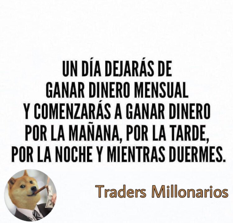 TradersMillon's tweet photo. #motivacion #emprendedores #emprendimiento #emprender #emprendedora #empresario #empresaria #emprendejoven #exito #éxito #exitopersonal #exitofinanciero #exitomasivo #exitoabsoluto #emprendedorexitoso #educacionfinanciera #libertadfinanciera #libertad #libertadfinanciera💰 https://t.co/yXXrMUMPfX