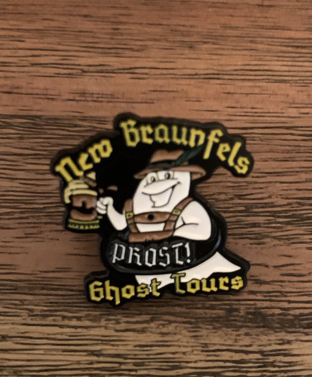 NBghosttours's tweet photo. We made our Prost Ghost into a pin! Wurstfest ready. #prost #wurstfest https://t.co/w0TyyikPD5