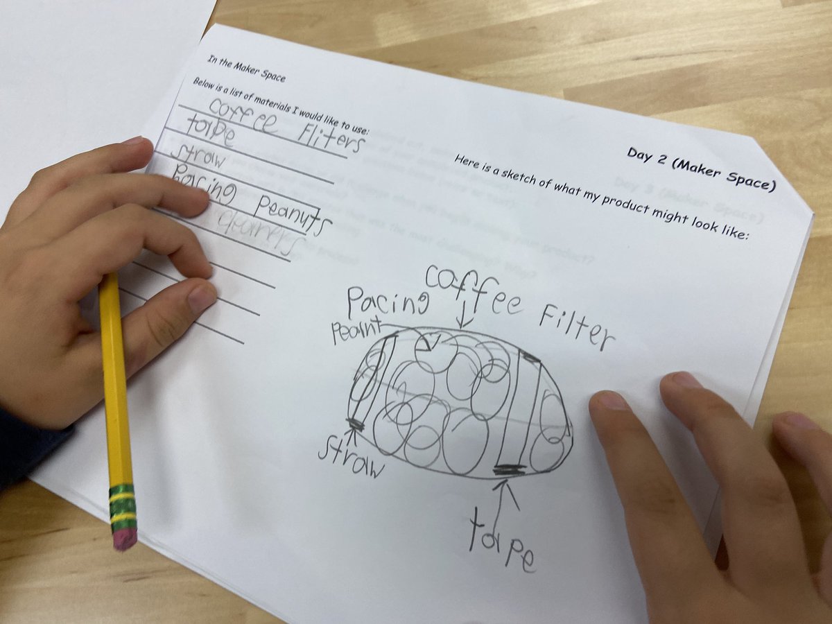 <a href="/ElmwoodSDNB/">SDNB Elmwood</a> 2nd graders working with <a href="/kelliarado/">k.a.rado</a> learn about the #makerspace and explore/select materials to use to make a #prototype of their design <a href="/SDNBSchools/">SDNB Schools</a> #SDNBLearns