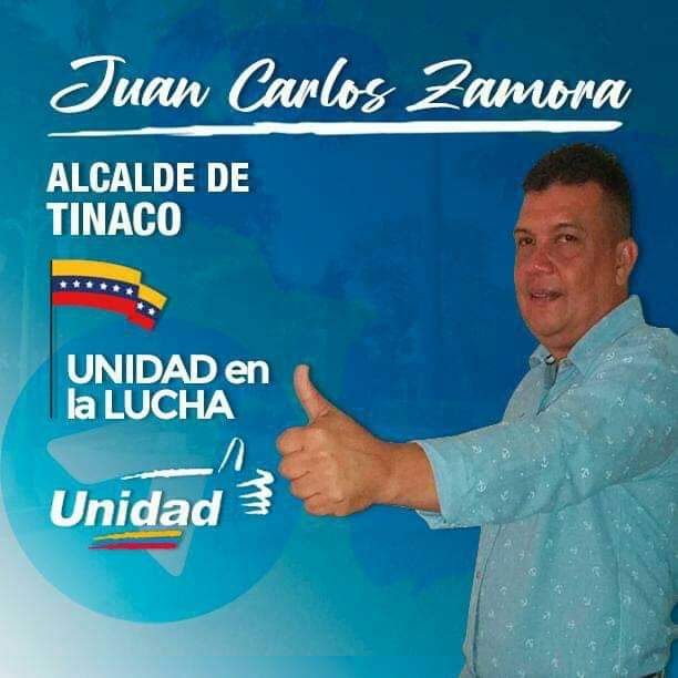 El proximo Alcalde de Tinaco Juan Carlos Zamora vamos todos por el Cambio.