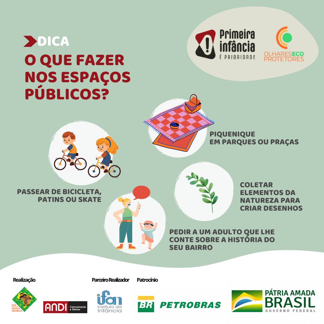 Oba! Chegou o fim de semana! Que tal aproveitar o tempo livre e fazer um passeio em família? Apesar de ainda estarmos em pandemia de Covid-19, algumas atividades lúdicas podem ser realizadas com segurança nos espaços públicos das cidades.