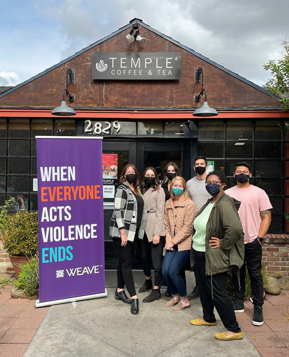 templecoffee's tweet photo. This month we partnered with @WEAVEinc to highlight Domestic Violence Awareness Month. Like WEAVE, we believe "When Everyone Acts Violence Ends" and we're grateful for the work that they do in an effort to achieve a community free of violence and abuse.
#WEAVEGotThis #EndDV https://t.co/i2ltsfQ9cF