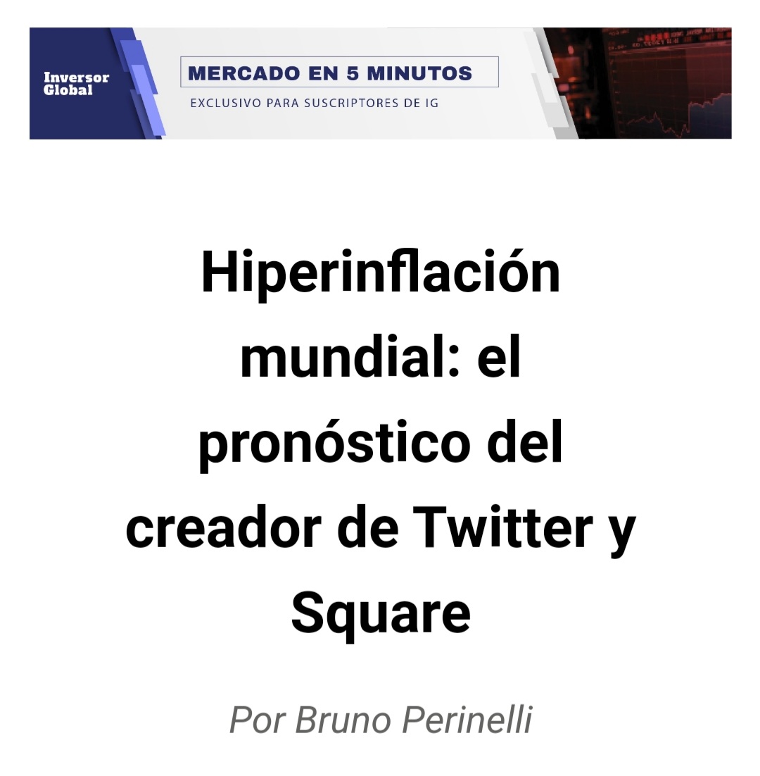diegomatianich's tweet photo. Muy bueno el análisis de @BPeri sobre cómo la inflación nos obliga, como inversores, a recurrir a alternativas de inversion de cobertura.

Disponible en #Mercadoen5Minutos, el boletín exclusivo para suscriptores pagos de @InversorGlobal https://t.co/9OGILFVXOB