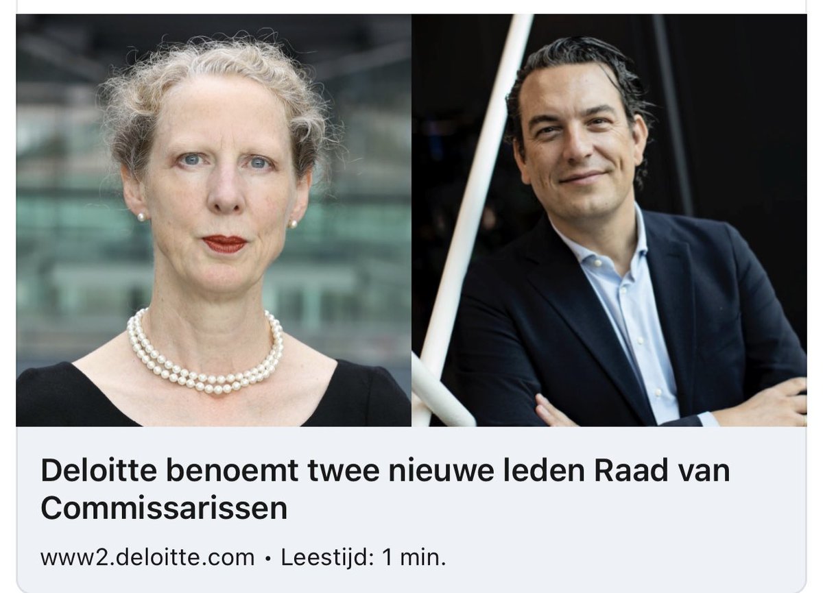 basverhart's tweet photo. Delighted to be part of the next phase of Deloitte NL as their new member of the Supervisory Board. 

https://t.co/zcF0uI6SCq https://t.co/N7CWLs2cIz