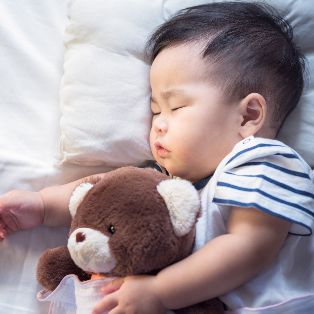 Are you a new parent that is struggling to get their baby to sleep? 
Here are a few tips: 

1. Set a bed time routine ⏰  
2. Allow your child to take a favourite thing to bed each night 🧸 
3. Be consistent ✅  
4. Give it time and be patient 😴.