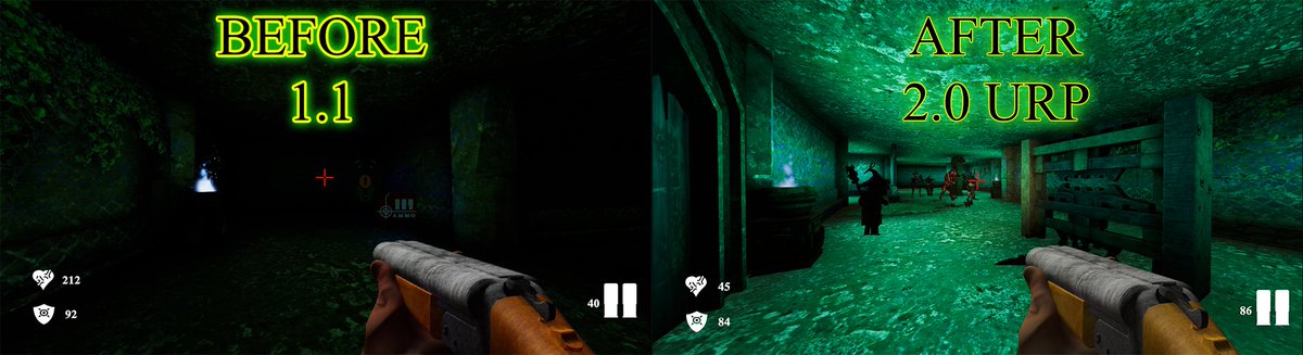 SoftwareReef's tweet photo. Almost a year after the release of our first game, today we come to bring you an immense graphic improvement.  The Universal Render Pipeline system. The game looks less dark and more beautiful, offering a better experience to all.

#indiegame #gamedev #videogames https://t.co/WFHaqdhloE
