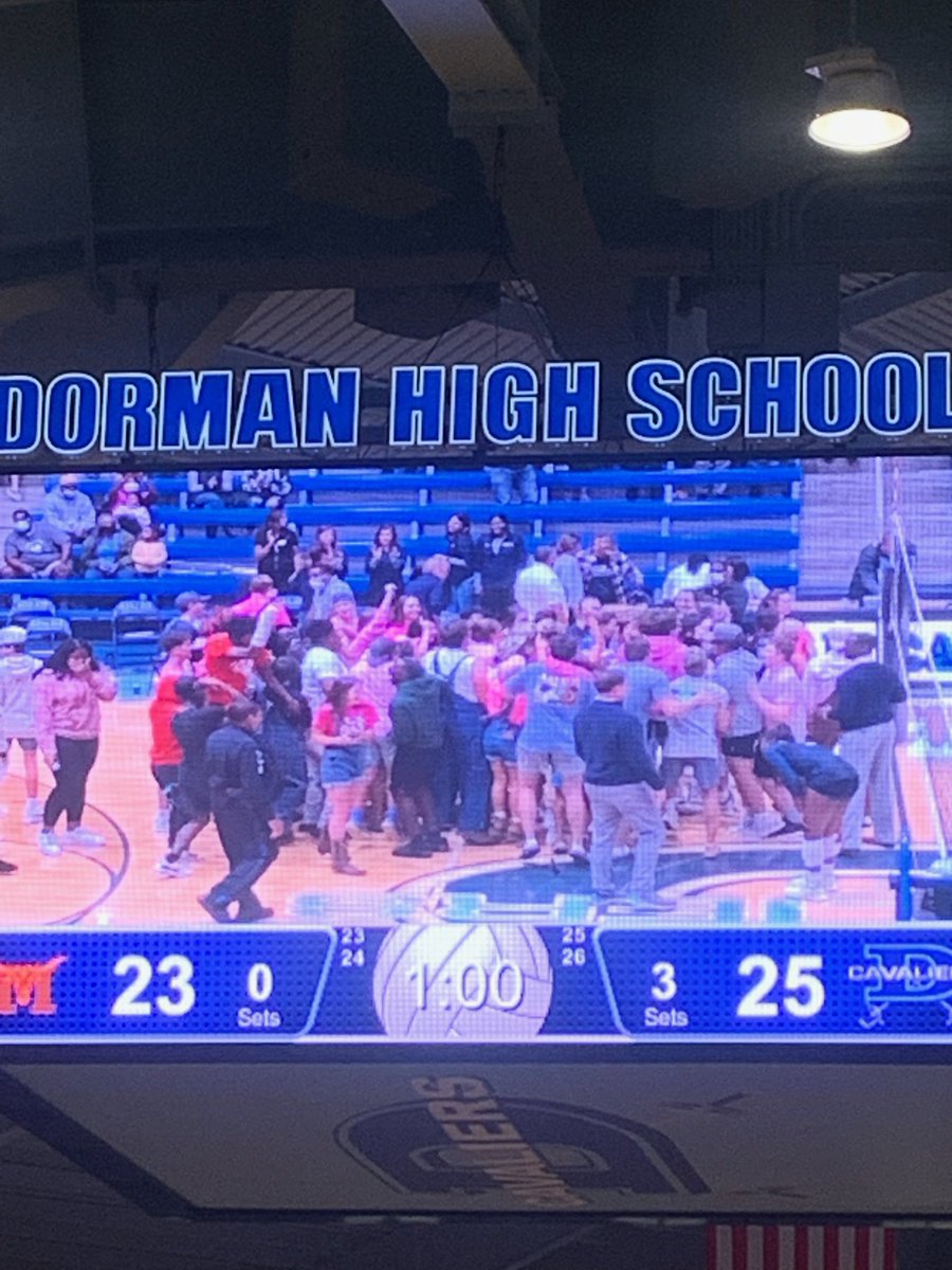 Dorman Volleyball battles to win a hard-fought match with Mauldin, 3-0!!!! The Cavaliers move on to play in the AAAAA Upper State match next week.