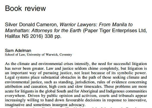 Journal of Human Rights and the Environment tweet media