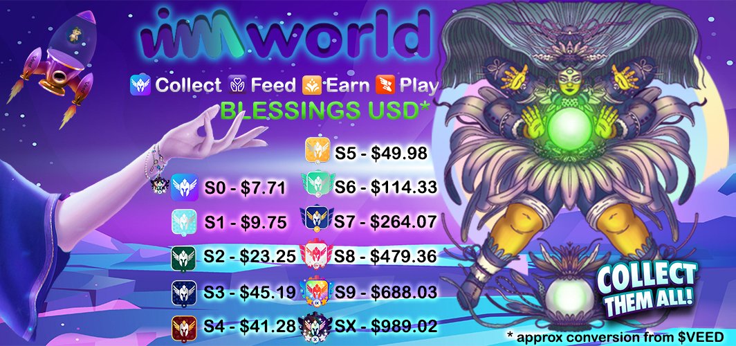 MerlinWorld's tweet photo. 👸Goddess Aje ☄️continues to offer 🎁 of Wealth @VIMworldGlobal $VEED 🪙 #AirDrops Daily
⭐️Hold S-Tier #VIMs ✅
🍭 Feed #VEED Daily to Level ⬆️
💸 Compound $ for Long Term Investment
🎁 *Rewards in $USDT equivalent
👉https://t.co/mXvWtkk5bG
#SmartNFT #Vechain #EarnCrypto #NFTs https://t.co/dp6CYjh4JH