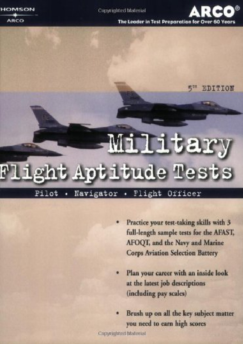 Military Flight Aptitude Tests Pdf