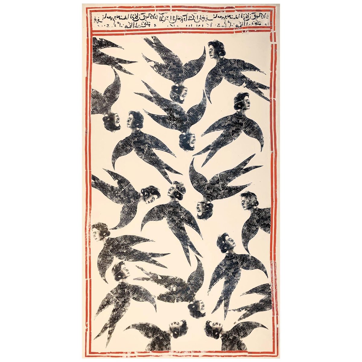 SDMA's tweet photo. We are very excited to announce 🖼️Migration by #contemporary #artist #MohammadBarrangi is now part of the #SDMAcollection!
#Barrangi is a #London-based #illustrator & #printmaker who incorporates #Persian & #Arabic #calligraphy & #literature with personal #references & #humor. https://t.co/vWTdjXXGJH