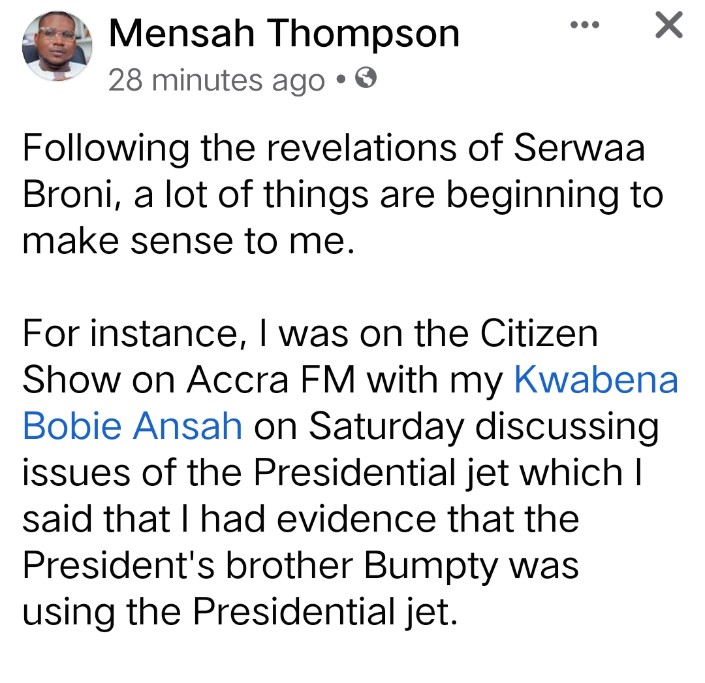 niiafoteyquaye's tweet photo. Mensah Thompson writes.

We should all be afraid. Serwaa Broni https://t.co/7Ubi9Hbd96