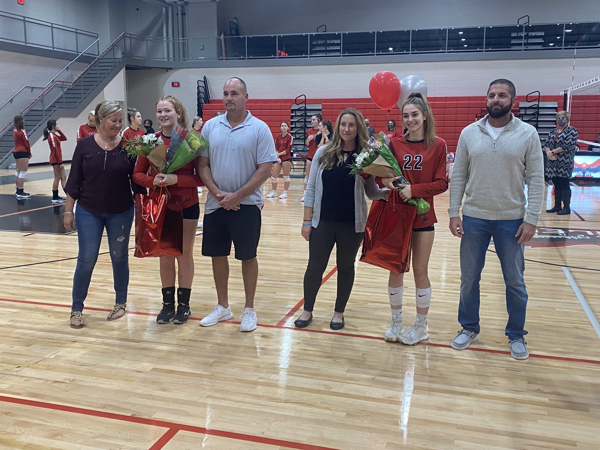Congratulations to our Seniors, Brooke and Kelsey.  Tonight is Senior Night against the Rams of KD. Thanks for your commitment and time to our program!