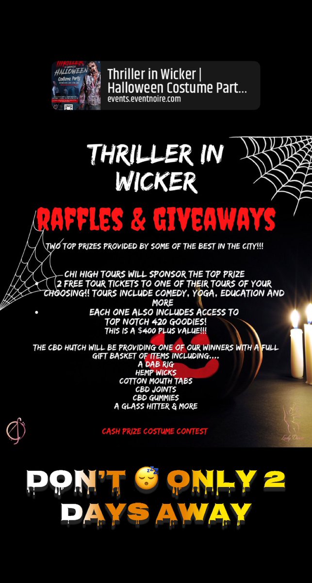 Big_Jreams's tweet photo. 420 friendly | Cash Bar | Raffles, Giveaways, CASH Prize Costume Contest | 🔥 Vendors | VIP Packages Available | DJs 🔥 https://t.co/jDptWv8mTr