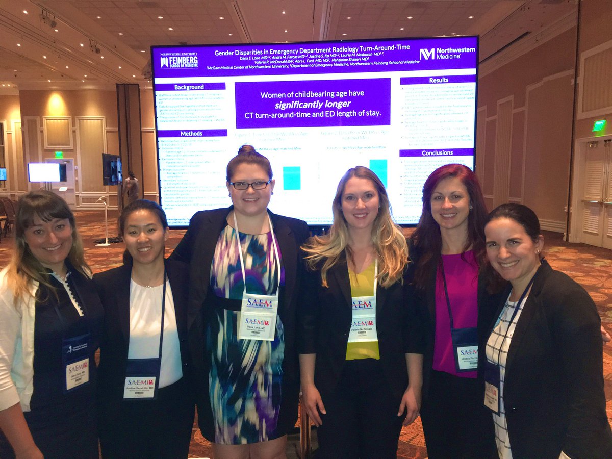 Epic congrats to these phenomenal women on persevering through multiple versions to get their @NM_AQSI paper examining #genderinequity in EM radiology times accepted for publication! What #academicemergencymedicine looks like. #feminem