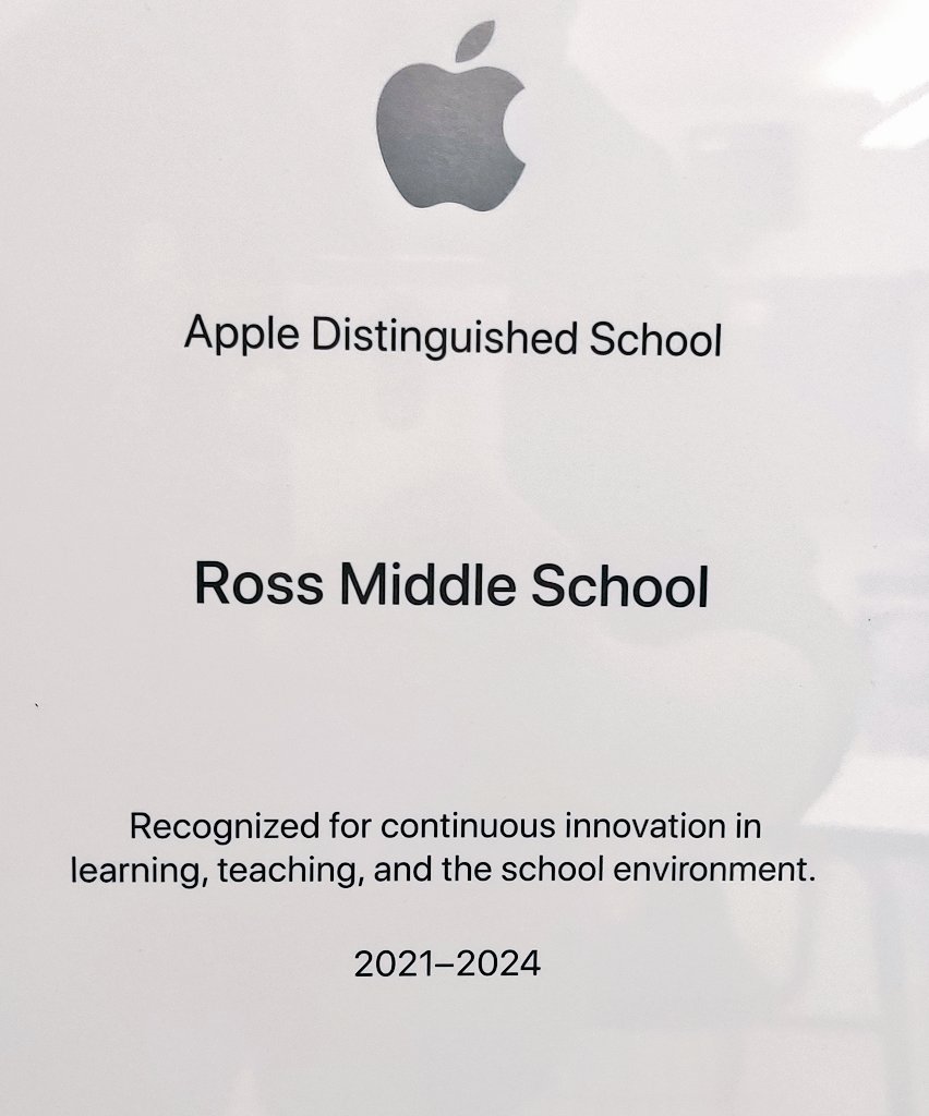 Thank you @AppleEDU for our #AppleDistinguishedSchool banner! We're excited about our continued collaborative partnership in ensuring our vision 'Catalyst for Creation' remains on track to fruition. @FancyClancyALL @sharodickerson @RossRebelsEPISD @deaf_ed @jason_yturralde
