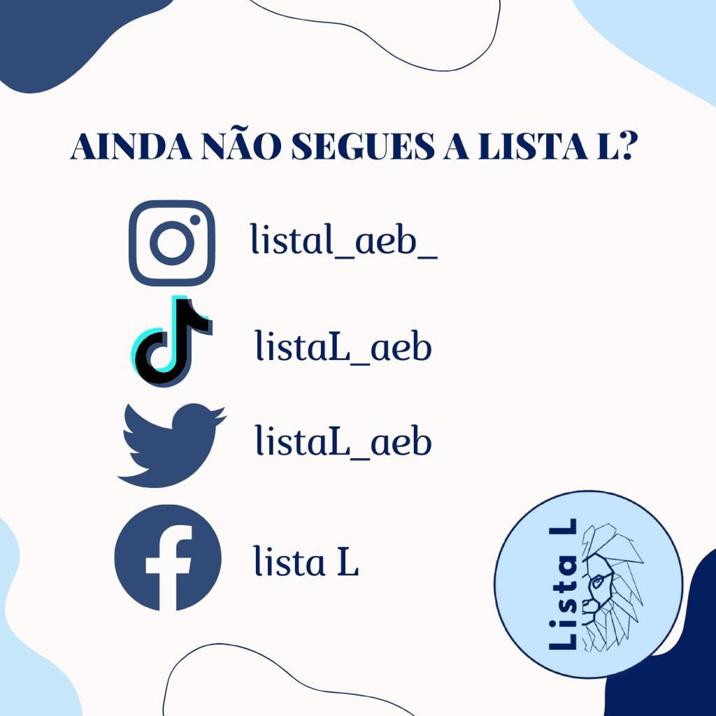 Segue a tua lista! 🤍💙🦁