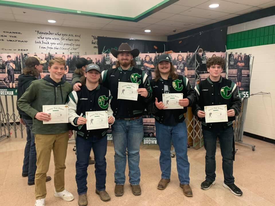 LoganSimpson73's tweet photo. Gonna miss these guys next year.  Thankful for the last four years as a Colony Knight!  But I am ready to join the @SAGU_Football  #UNCOMMN https://t.co/MrupONbEx7