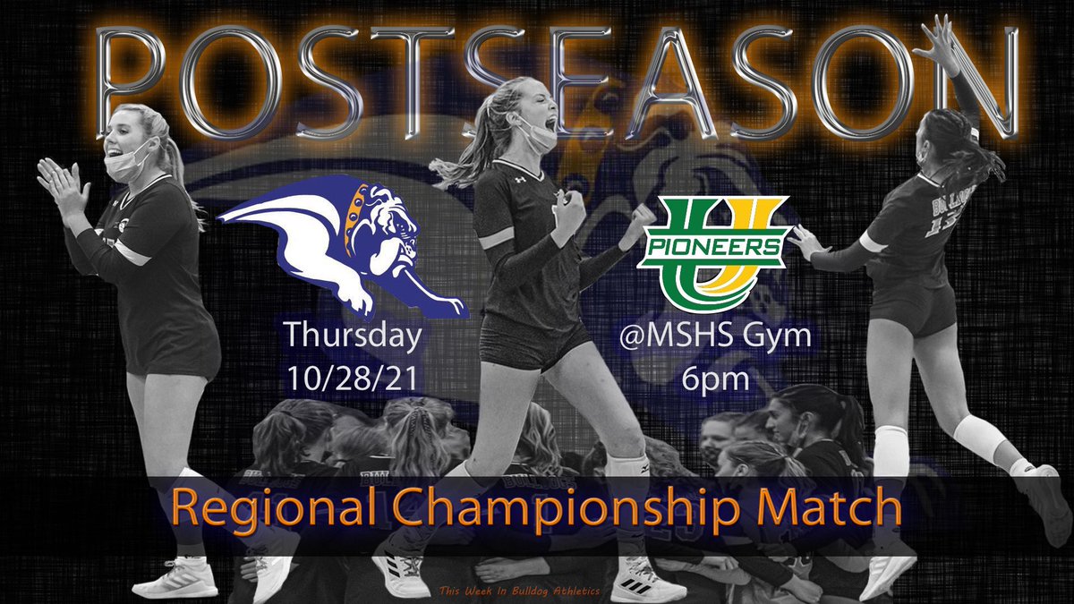 Let’s get a BIG crowd in the Main Gym Thursday night and make a difference to help our Bulldog Volleyball team defeat the Pioneers.  Bulldogs looking to avenge an earlier 3 set loss to U-High and win the Regional Title. <a href="/MSHS_Vball/">Mahomet-Seymour Volleyball</a> <a href="/mshsathletics/">M-SHS Athletics</a> <a href="/BulldogSection/">2024-25 MSHS Student Section</a>