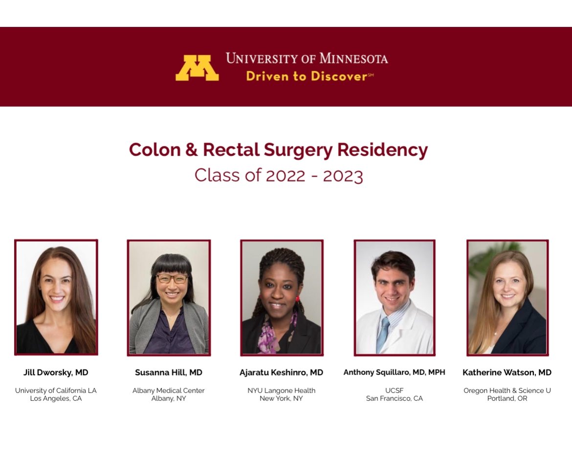 Marc Osborne MD (@marcosbornemd) on Twitter photo Congratulations to Drs Dworsky, Hill, Keshinro, Squillaro, and Watson on your successful match in #colorectalsurgery Welcome to the Twin Cities !! <a href="/UMNSurgery/">UMN Surgery</a> <a href="/MNCRSurgery/">MNCRSurgery</a> Congratulations to Drs Dworsky, Hill, Keshinro, Squillaro, and Watson on your successful match in #colorectalsurgery Welcome to the Twin Cities !! <a href="/UMNSurgery/">UMN Surgery</a> <a href="/MNCRSurgery/">MNCRSurgery</a>