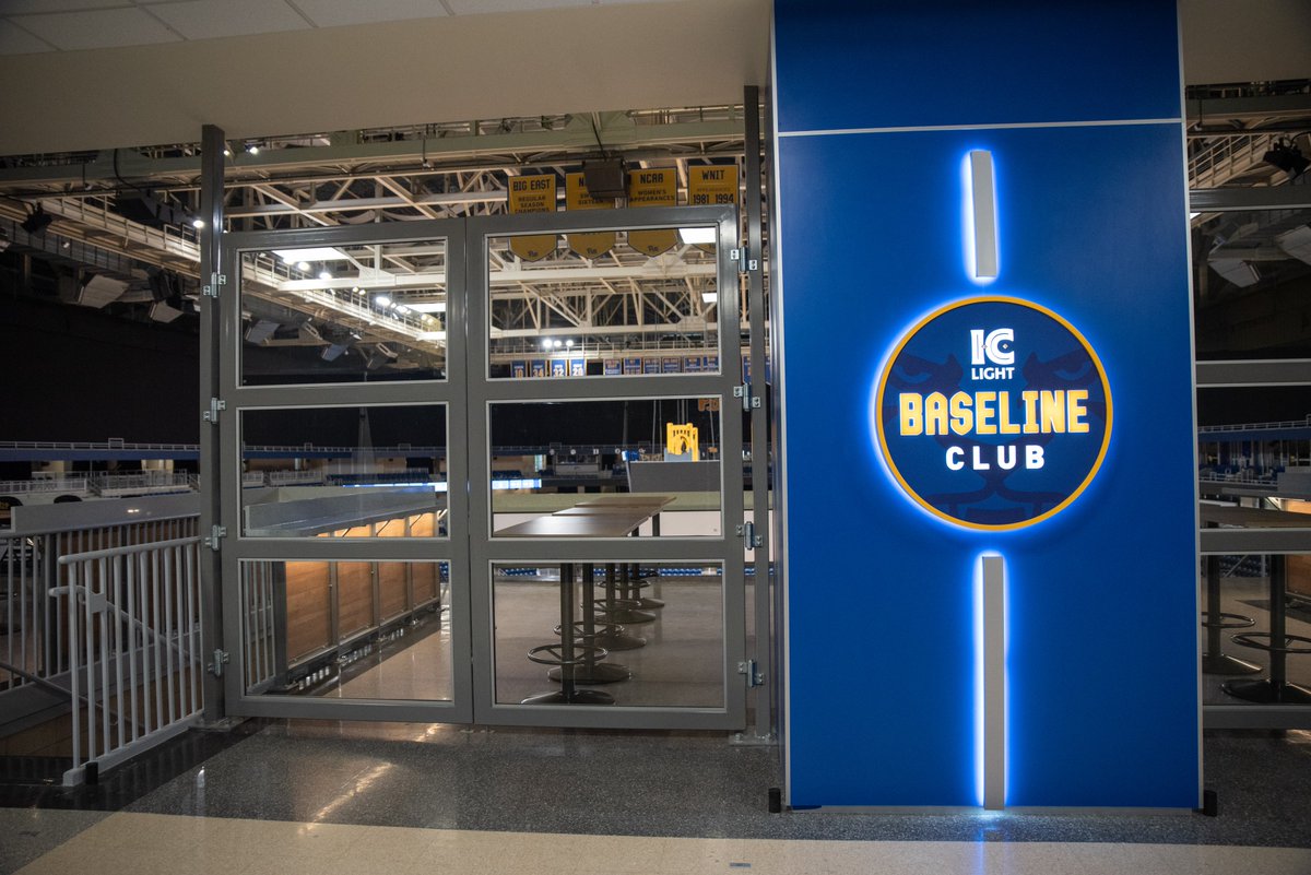 PantherLair's tweet photo. Pitt unveiled the IC Light Baseline Club today. Fans can buy a subscription for $49.99/month and get access to every game in the club, which has two bars and overlooks the court. For $69.99/month, you get access and a seat in the arena. The club will hold 500 people. https://t.co/mqwzjvsMD0