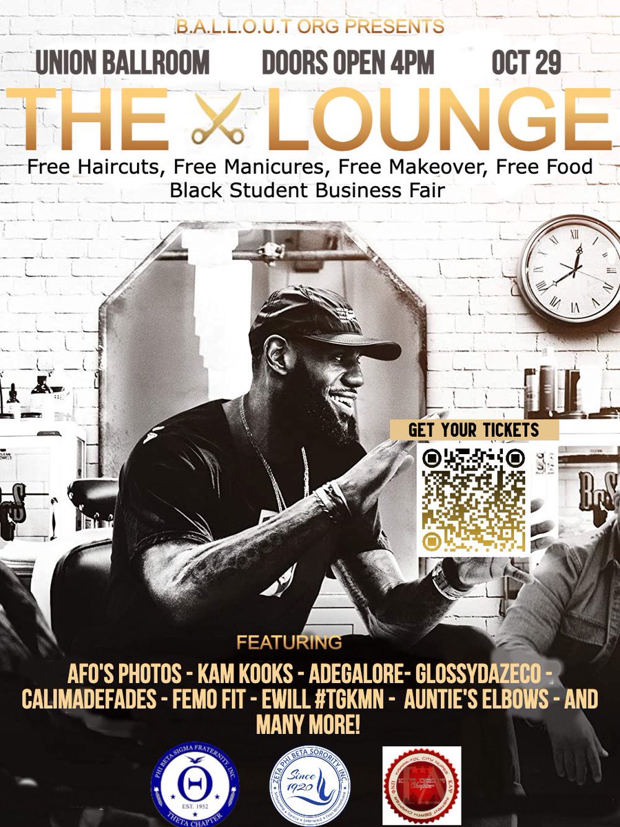 OThetaZetas's tweet photo. The Lounge is only a few days away🤩🤩🤩🤩🤩

Black Student Business Fair is featuring HT student businesses too… bring your coins, cus you know there’s gonna be talent in the air ✨💸

@KDTrey5 @richkleiman @boardroom @uninterrupted @kingjames @mavcarter #BALLOUTORG @BALLOUTORG https://t.co/q0Zo4K8lqH