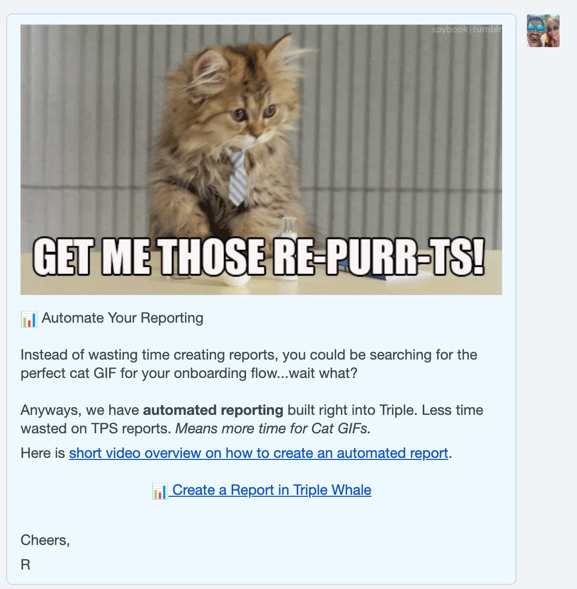 rabahrahil's tweet image. One of my fave parts about building the @trytriplewhale brand has been the freedom I have to prioritize the U/X &amp;amp; make boring things (onboarding) FUN! 

@AY_Orbach &amp;amp; @aryehMaxx have given me so much leeway and even they have come around to the way of the GIF 🤣 #TripleWhaling
