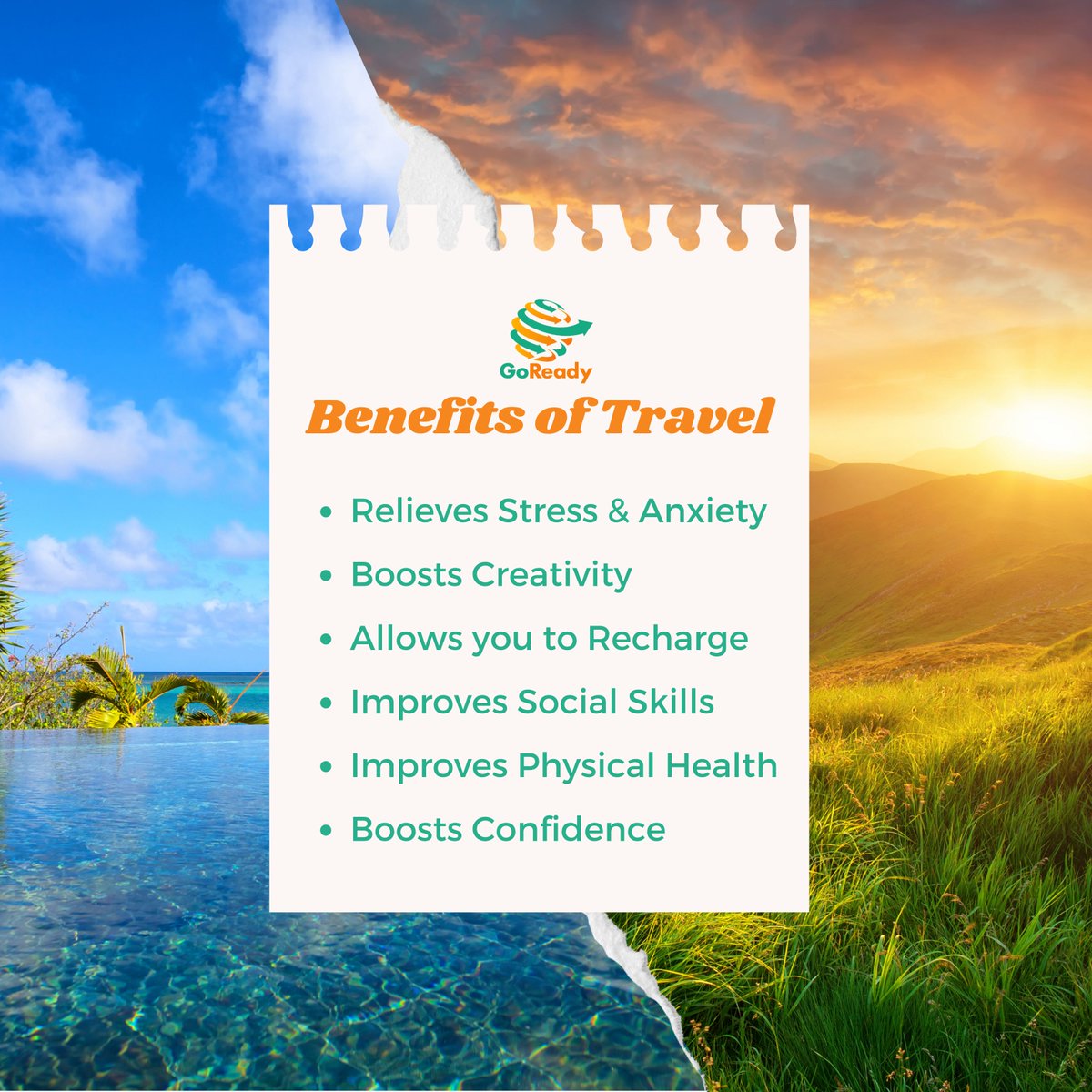 aegistrvlinsur's tweet photo. If you are looking for a reason to travel before the end of the year, here is a checklist of a few positives that come out of packing your bags and getting away. 

#Travel #TravelMore #GoReady https://t.co/FTCLTSQ8pE
