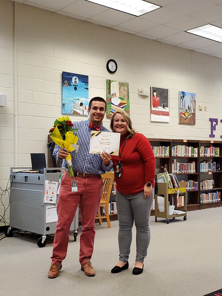 WingateESNC's tweet photo. Congratulations to Wingate Elementary's Teacher of the Year 2021-22, Randy Rutledge & TA of the Year, Denise Brantley! #wingatestrong #learners2leaders #clearcollaborativevision @AGHoulihan @UCPSNC @Renee_McKinnon1 @educatingall @APShanda @RJ_4th_Grade https://t.co/x1Kx3WeoVK